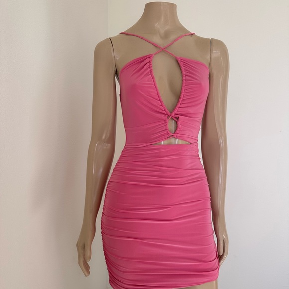 Light pink stretchy dress size S used - Picture 6 of 7